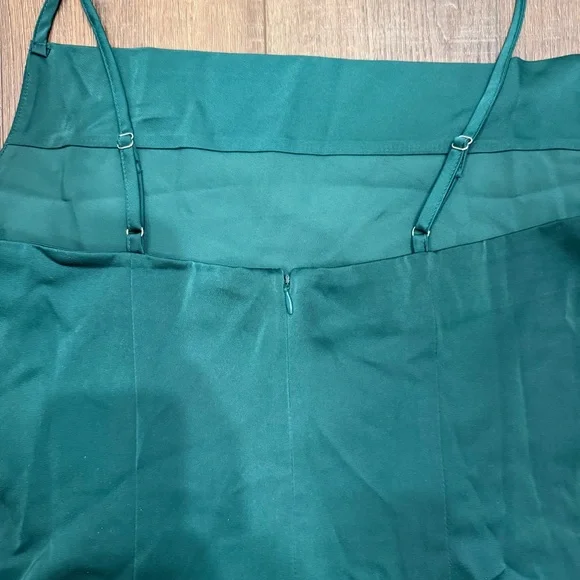 Lulus Hollywood Forest Green Satin Midi Dress Women's Size medium - Picture 13 of 15